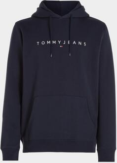 Tommy Jeans Linear Logo Hoodie Tommy Jeans , Blue , Heren - L,M,S