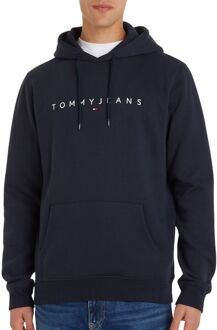 Tommy Jeans Linear Logo Hoodie Tommy Jeans , Blue , Heren - S
