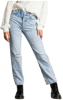 Tommy Jeans Mom Straight Jeans Tommy Jeans , Blue , Dames - W26 L30