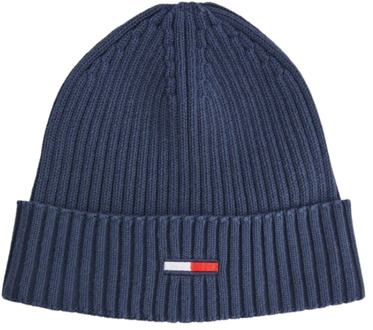 Tommy Jeans Muts- tjm vlag rib beanie Tommy Jeans , Blue , Heren - ONE Size
