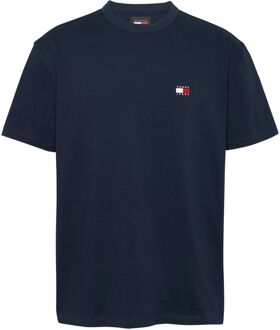 Tommy Jeans Nachtblauwe Reg Badge Tee Tommy Jeans , Blue , Heren - L,S