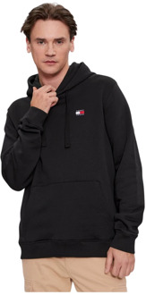 Tommy Jeans Regeneratieve Katoenen Hoodie Tommy Jeans , Black , Heren - Xl,L,M/L,S/M