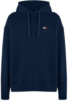 Tommy Jeans Regeneratieve Katoenen Hoodie Tommy Jeans , Blue , Heren - Xl,L,2Xl/3Xl,M/L,S/M