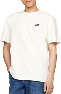 Tommy Jeans Regular Badge Logo Shirt Heren off white - M