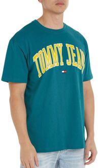 Tommy Jeans Regular Popcolor Shirt Heren groen - geel