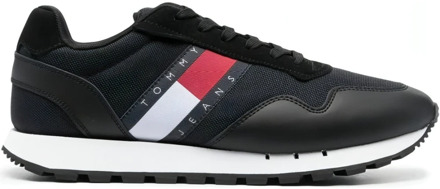 Tommy Jeans Retro Zwarte Sneakers voor Heren Tommy Jeans , Black , Heren - 41 EU