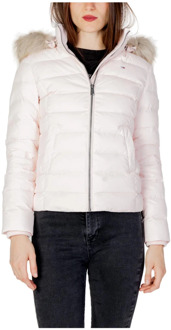Tommy Jeans Roze Hoodie Jas voor Dames Tommy Jeans , Pink , Dames - S