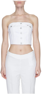 Tommy Jeans Sleeveless Tops Tommy Jeans , White , Dames - M,S,Xs