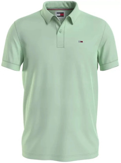 Tommy Jeans Slim Flag Polo Opal Green Tommy Jeans , Green , Heren - 2Xl,Xl,L,M,S