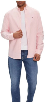 Tommy Jeans Stijlvolle Shirt voor Mannen Tommy Jeans , Pink , Heren - 2Xl,Xl,L,M,S,Xs,3Xl