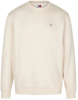 Tommy Jeans Stijlvolle Sweatshirt voor Mannen Tommy Jeans , Beige , Heren - 2Xl,Xl,L,M,S,3Xl