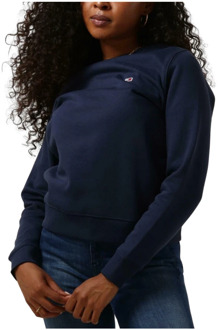 Tommy Jeans Sweater met logo Donkerblauw - XS