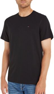 Tommy Jeans T-shirt met ronde hals Zwart