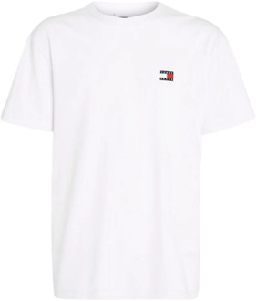 Tommy Jeans T-Shirt- TJM REG Badge TEE EXT Tommy Jeans , White , Heren - 2Xl,Xl,L,M,S,Xs