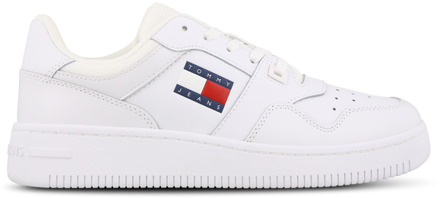 Tommy Jeans Tjw Sneakers Dames - Wit - Maat 38 - Leer White