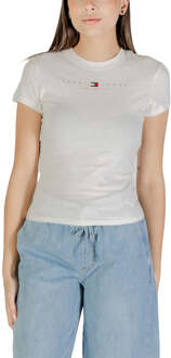 Tommy Jeans Tommy Hilfiger Jeans Dames T-shirt - maat Wit