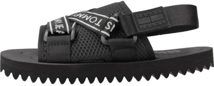 Tommy Jeans Verhoog je zomerstijl met premium sandalen Tommy Jeans , Black , Dames - 39 Eu,38 Eu,40 Eu,37 EU