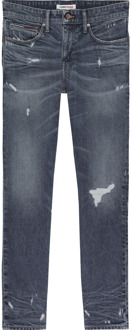 Tommy Jeans Versleten Slim-fit Denim Jeans Tommy Jeans , Blue , Heren - W34 L34,W31 L30,W29 L32,W30 L30,W33 L34,W30 L34