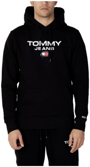 Tommy Jeans Zwarte capuchontrui Tommy Jeans , Black , Heren - 2Xl,Xs