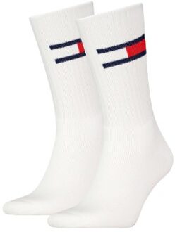Tommy Men Uni TJ Flag Socks 2 stuks * Actie * Zwart,Wit,Blauw,Versch.kleure/Patroon,Rood - Maat 35/38,Maat 39/42,Maat 43/46