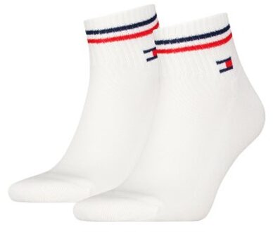 Tommy Men Uni TJ Iconic Quarter Socks 2 stuks Zwart,Wit,Blauw - Maat 35/38,Maat 39/42,Maat 43/46
