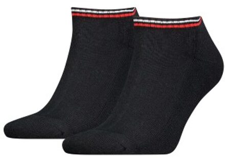 Tommy Men Uni TJ Iconic Sneaker Sock 2 stuks * Actie * Zwart,Wit,Blauw - Maat 35/38,Maat 39/42,Maat 43/46