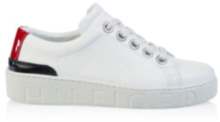 Tommy sneaker van leer Wit - 39