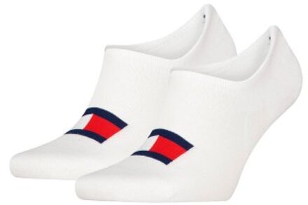 Tommy Uni TJ Flag Footie Socks 2 stuks * Actie * Zwart,Wit,Blauw - Maat 35/38,Maat 39/42,Maat 43/46