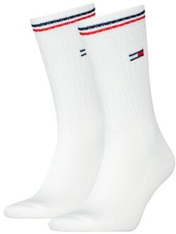 Tommy Uni TJ Iconic Crew Socks 2 stuks Zwart,Wit,Blauw - Maat 35/38,Maat 39/42,Maat 43/46