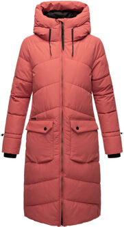 Tomomii dames winterjas – lang, warm & met capuchon Rood