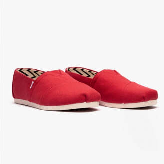 Toms ALPARGATA Heren Katoenen Espadrille Rood