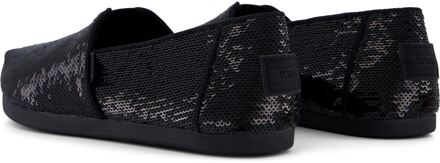 Toms Alpargata Pailletten Textiel Dames Zwarte Espadrilles