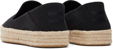 Toms Carolina 100% Katoen Zwarte Damesspadrilles - EU 39/ UK 6