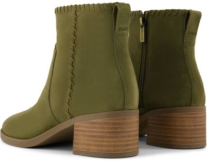 Toms Delilah Hakken Suède Dames Khaki Enkelboots Kaki - EU 38 / UK 5