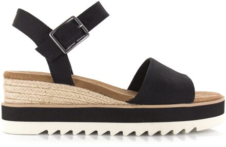 Toms Diana black | smalle sandaal met sleehak sandalen met hak dames Zwart - 37,5