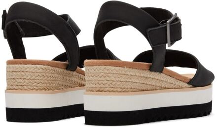 Toms Diana Leer Damesschoenen Zwart