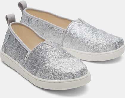 Toms Girl's Toms Juniors Alpargata Classic Espadrilles in Silver Zilver - EU 36.5 / UK 3.5