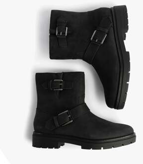 Toms Ionie Moto Dames Enkellaarsjes Zwart - EU 37 / UK 4