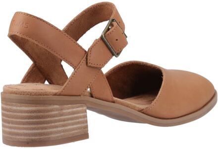 Toms Jaclyn Leer Dames Bruin Suiker Ronde Slingback Schoenen - EU 40.5 / UK 7