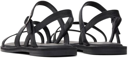 Toms Kira Leren Heren Klompen Zwart - EU 37 / UK 4