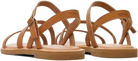 Toms Kira Leren Heren Sandalen in Tan Bruin - EU 38 / UK 5