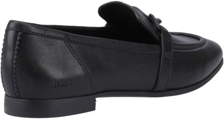 Toms Lynette Leren Dames Zwarte Instappers