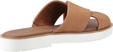 Toms Mae Crossover Leren Damessandalen Bruin - EU 38 / UK 5