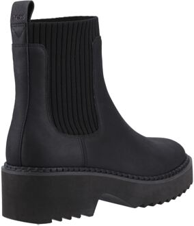 Toms Millie Leren Dames Zwarte Hak Enkellaarsjes - EU 37 / UK 4