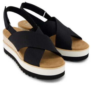 Toms Sleehakken diana crossover Zwart - 39
