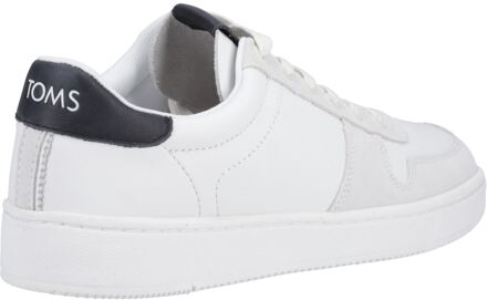 Toms TRVL Lite Court Leather Heren Wit/Zwart Trainers - EU 46 / UK 11