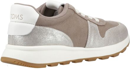 Toms TRVL Lite Retro Leren Damestrainers Zilver - EU 38 / UK 5