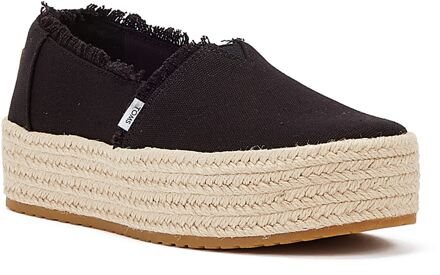 Toms Valencia | espadrilles met plateauzool espadrilles dames Zwart - EU 38 / UK 5