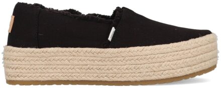 Toms Valencia Platform Espadrille 10019795 Zwart maat