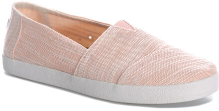 Toms Women's Toms Avalon Slubby Cotton Slip-On Pumps in Pink Roze - EU 37 / UK 4